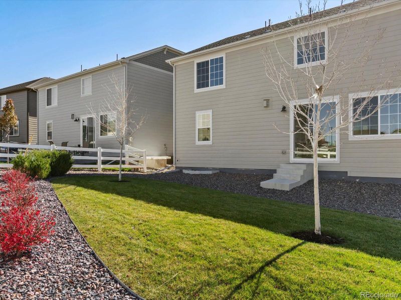 Exterior details and patio area of a home in Murphy Creek, Aurora (Image 3).
