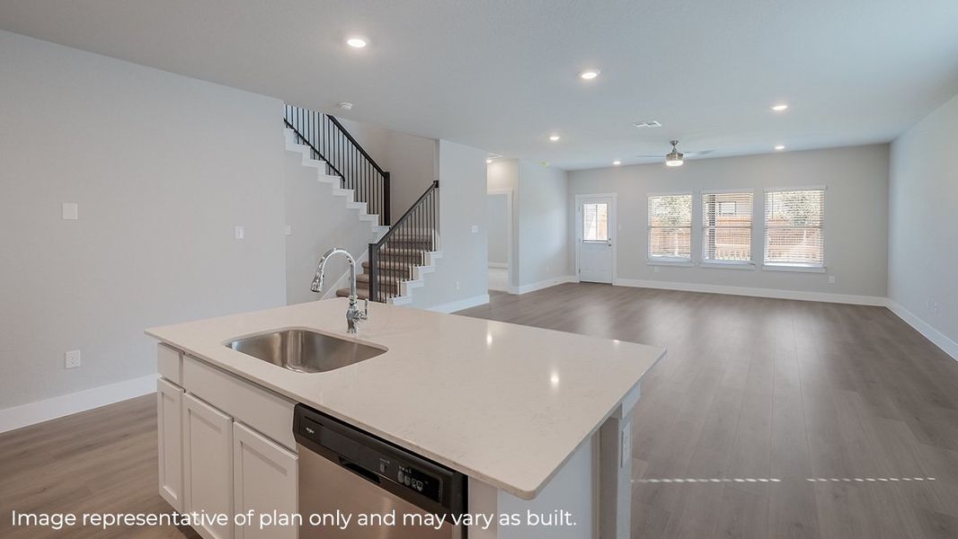 Representative furnished interior of a home built from the The Rosemont by D.R. Horton in Veranda, San Antonio (Image 7).