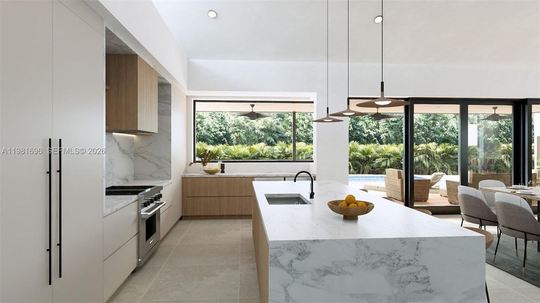 Furnished interior view inside a new home in , Miami (Image 6). Furnished interior view inside a new home in , Miami (Image 6).