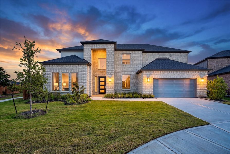 Front exterior of a new home in , Cypress, TX, highlighting curb appeal (Image 1). Front exterior of a new home in , Cypress, TX, highlighting curb appeal (Image 1).