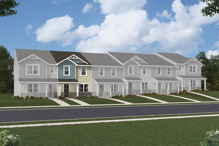 Representative exterior photo of a completed home built from the Shelby by Mattamy Homes in Westfall, Gastonia, NC (Image 19).