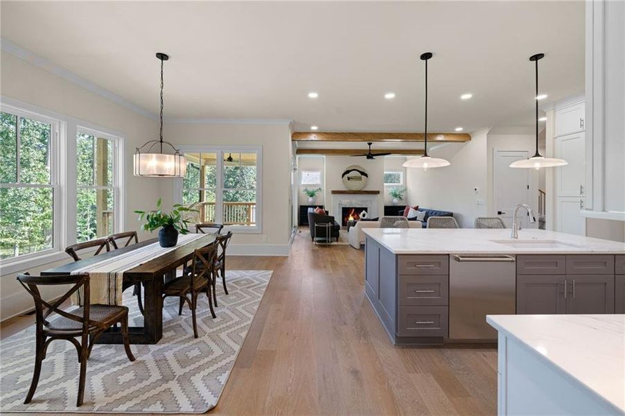 Furnished interior view inside a new home in , Atlanta (Image 12).