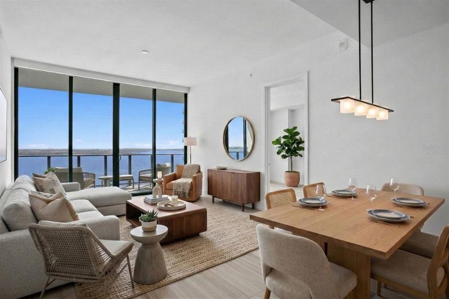 Furnished interior view inside a new home in , Tampa (Image 63).