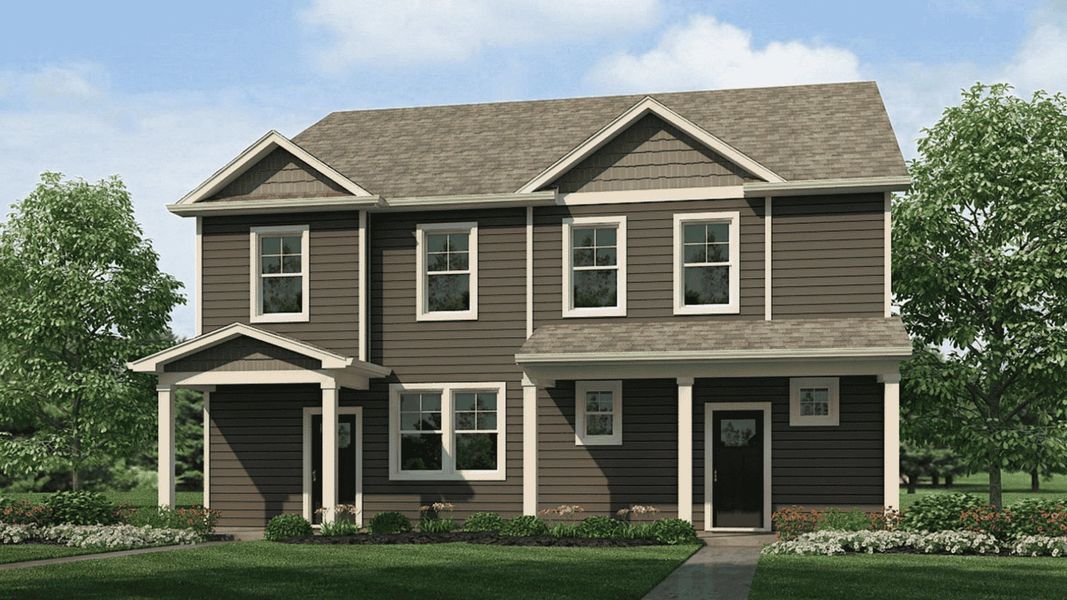 Representative exterior photo of a completed home built from the Melbourne by D.R. Horton in Arcadia, Denver, CO (Image 5).