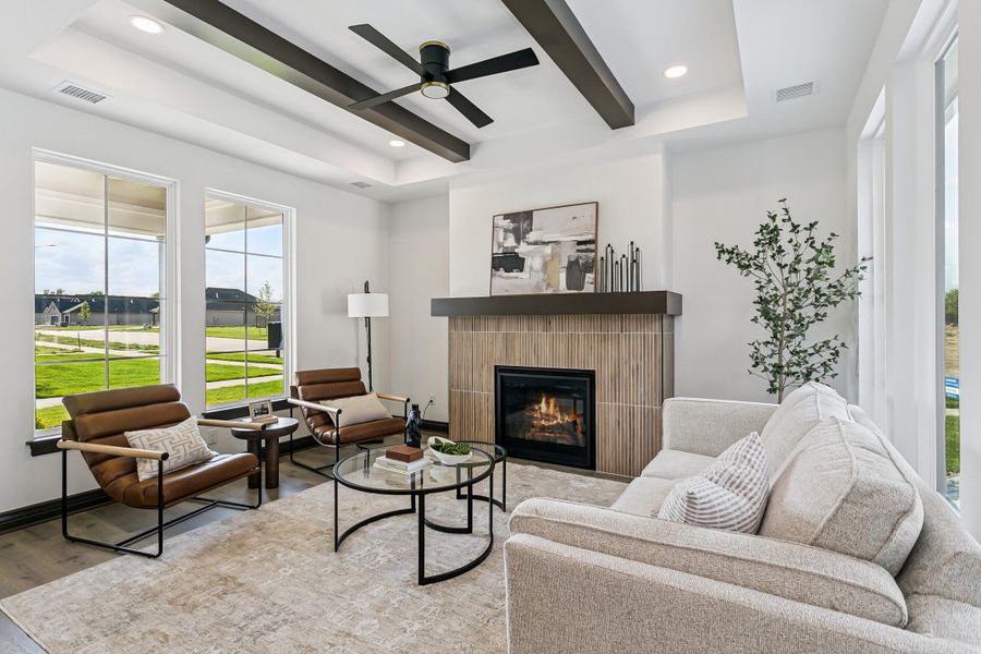 Furnished interior view inside a new home in The Courtyards at Jacobs Farm, Wichita (Image 5).