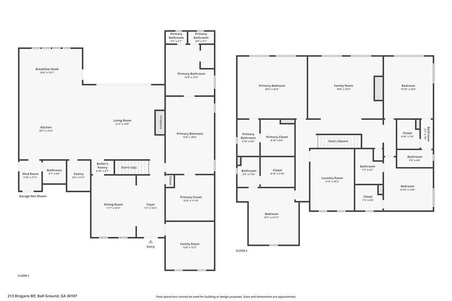 2D floor plan layout of this home in , Ball Ground, GA (Image 3).