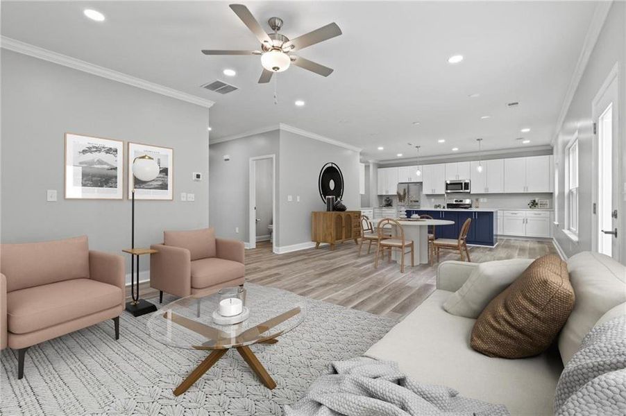 Furnished interior view inside a new home in , Douglasville (Image 15).
