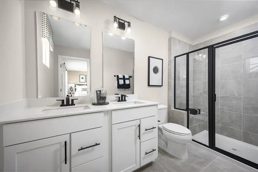 Representative furnished interior of a home built from the Greenwood by Ryan Homes in Windsor Estates, Walhalla (Image 13).