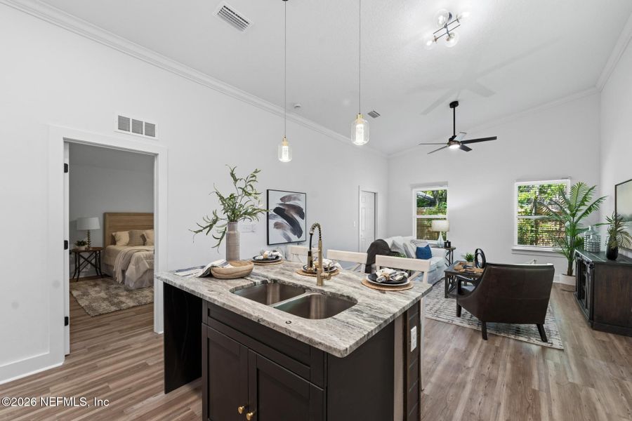 Furnished interior view inside a new home in , Jacksonville (Image 12).