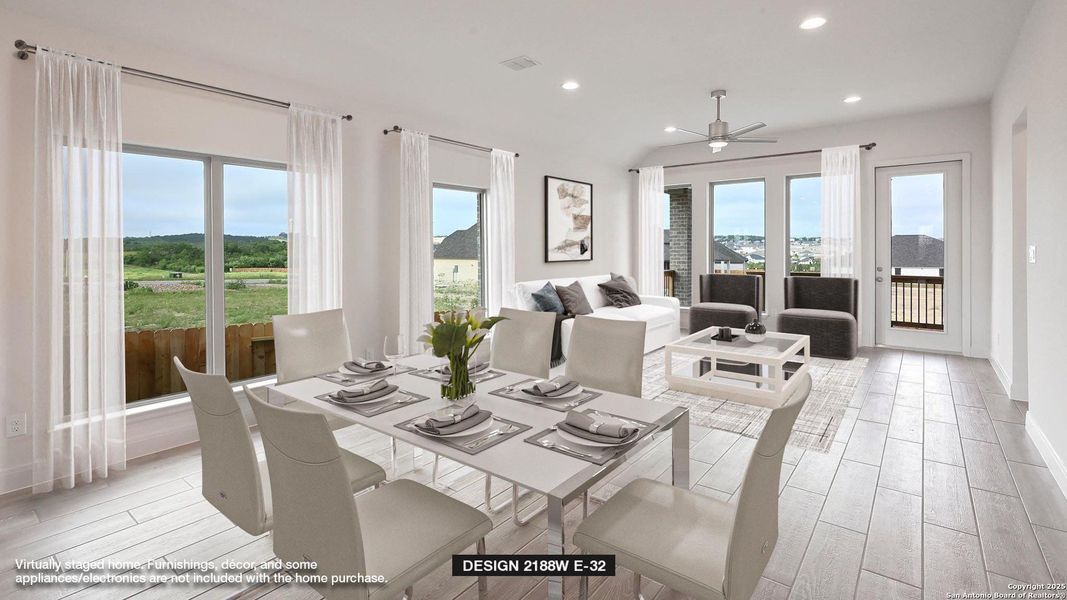 Furnished interior view inside a new home in Homestead 55', Cibolo (Image 5).