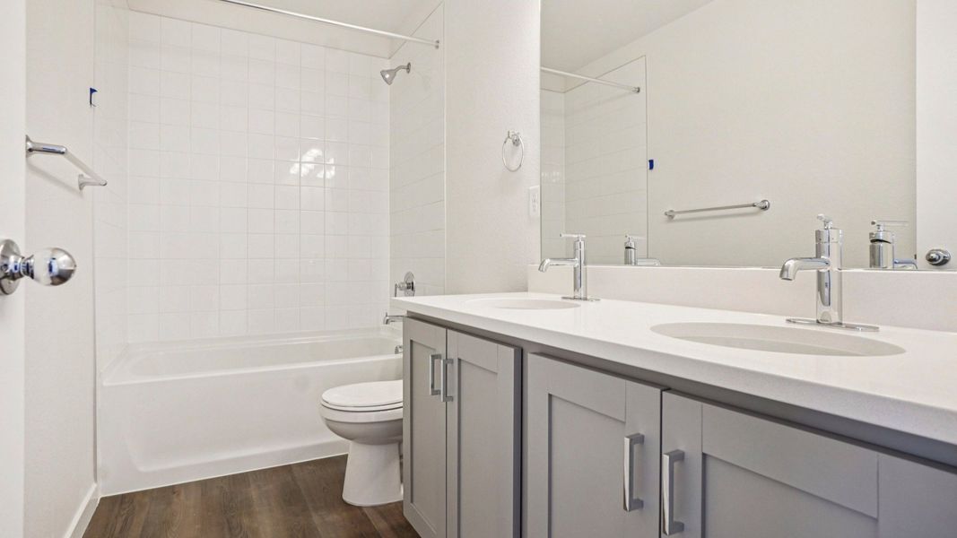 Furnished interior view inside a new home in Windler Townhomes, Aurora (Image 39). Furnished interior view inside a new home in Windler Townhomes, Aurora (Image 39).