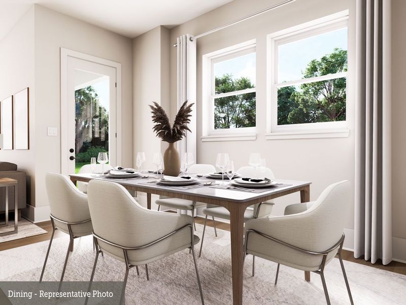 Furnished interior view inside a new home in Meridiana - Terrace Collection, Manvel (Image 4). Furnished interior view inside a new home in Meridiana - Terrace Collection, Manvel (Image 4).