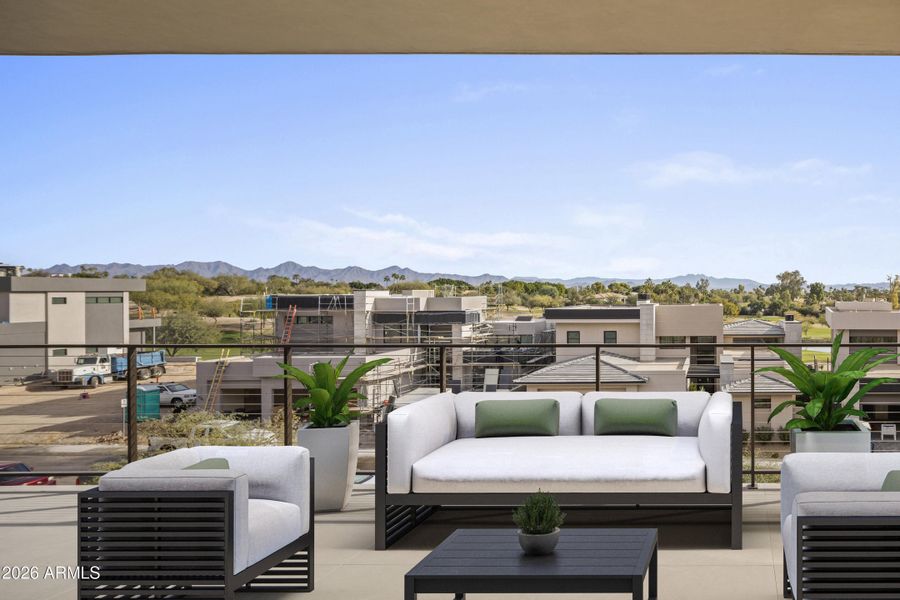 Spacious Patio with Mountain Views