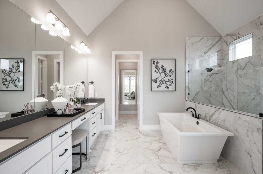 Representative furnished interior of a home built from the Milan by Tri Pointe Homes in Dunham Pointe, Cypress (Image 14).