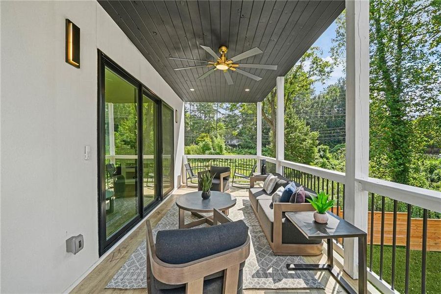 Exterior details and patio area of a home in , Atlanta (Image 40).