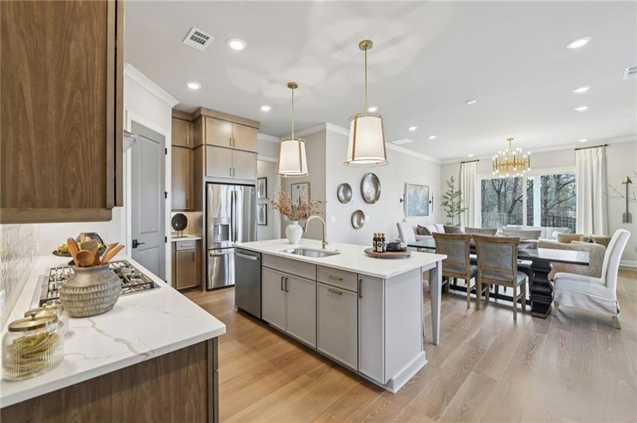 Furnished interior view inside a new home in Palisades Single Family, Cumming (Image 38).