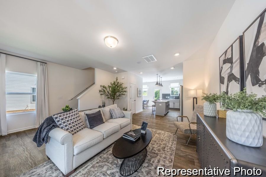 Furnished interior view inside a new home in Hoover Townhomes, Charlotte (Image 3).