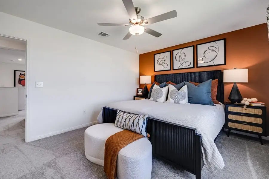 Furnished interior view inside a new home in Village Grove, Dripping Springs (Image 4). Furnished interior view inside a new home in Village Grove, Dripping Springs (Image 4).