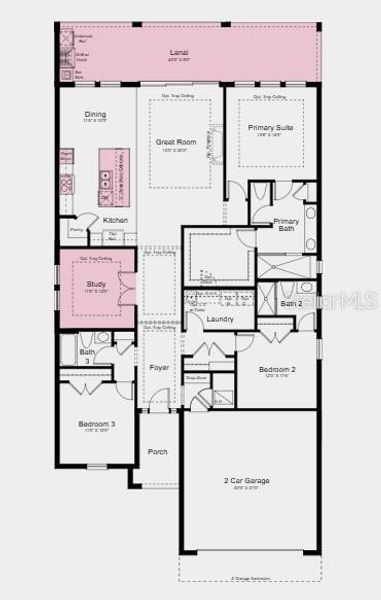 2D floor plan layout of this home in Esplanade at Wellen Park, Englewood, FL (Image 3). 2D floor plan layout of this home in Esplanade at Wellen Park, Englewood, FL (Image 3).