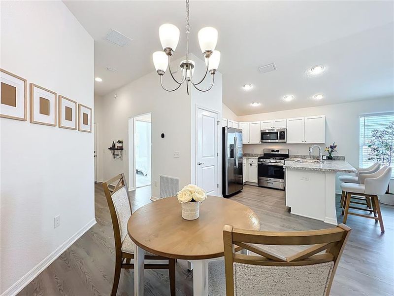 Furnished interior view inside a new home in , The Villages (Image 12).