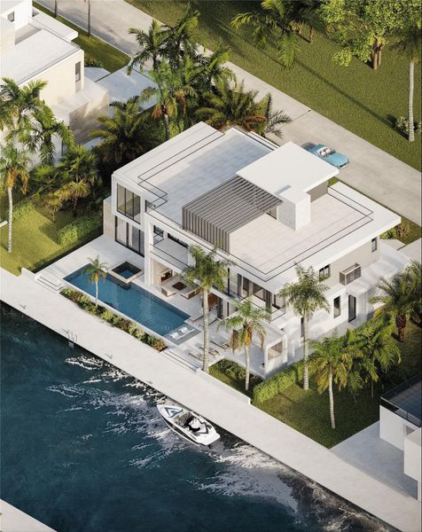 Front exterior of a new home in , Fort Lauderdale, FL, highlighting curb appeal (Image 1).