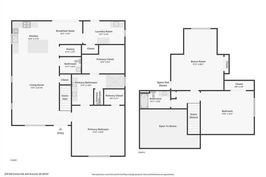 2D floor plan layout of this home in , Ball Ground, GA (Image 7).