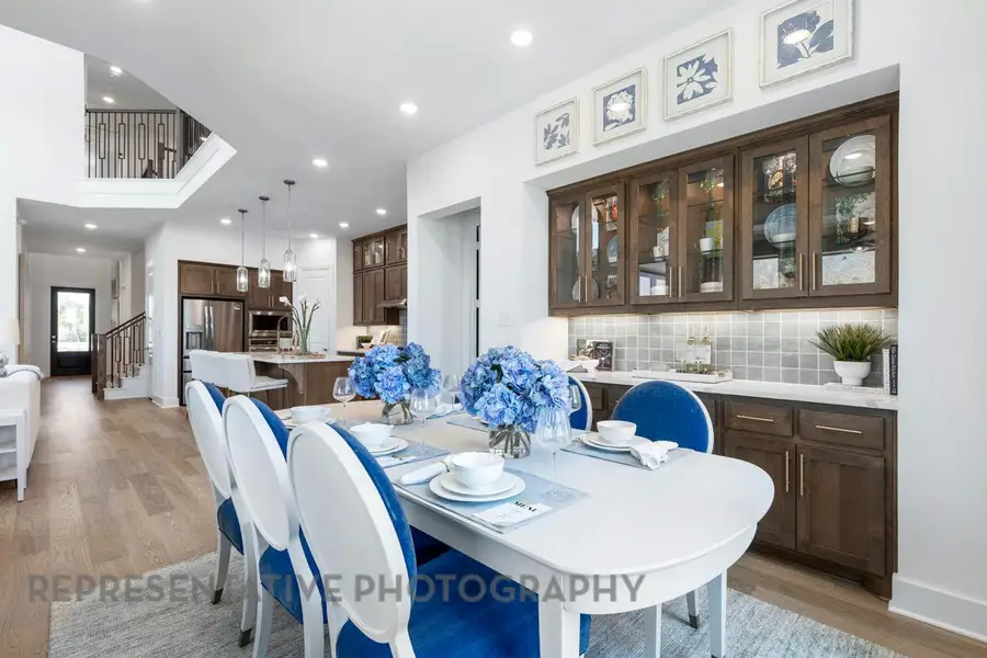 Furnished interior view inside a new home in Lariat: 50ft. lots, Liberty Hill (Image 10).