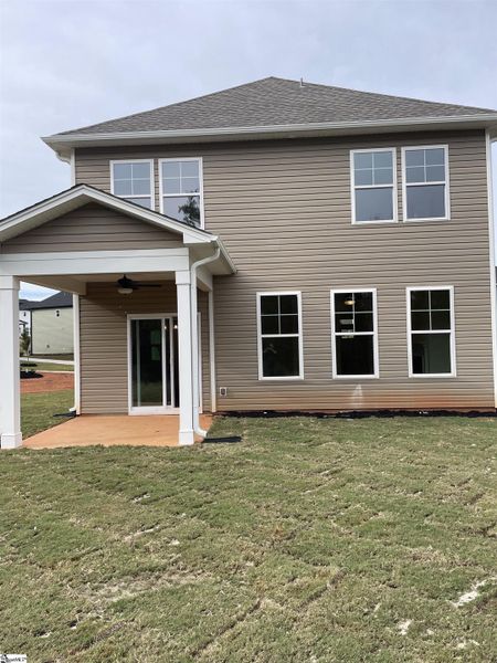 Exterior details and patio area of a home in Sedona, Greenville (Image 3).