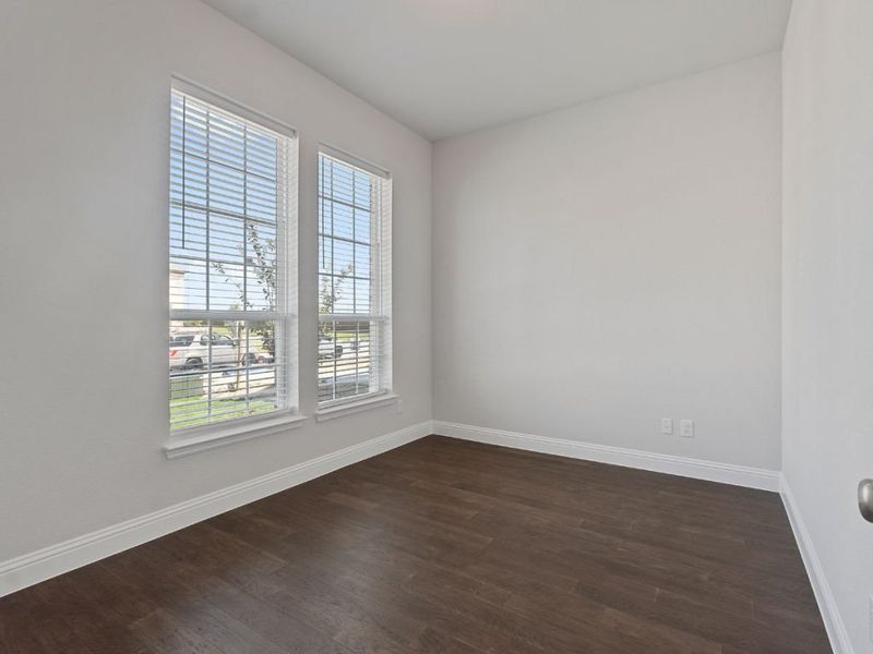 Representative unfurnished interior of a home built from the Weston by Landon Homes in East Village - Classic Series, Frisco (Image 23). Representative unfurnished interior of a home built from the Weston by Landon Homes in East Village - Classic Series, Frisco (Image 23).