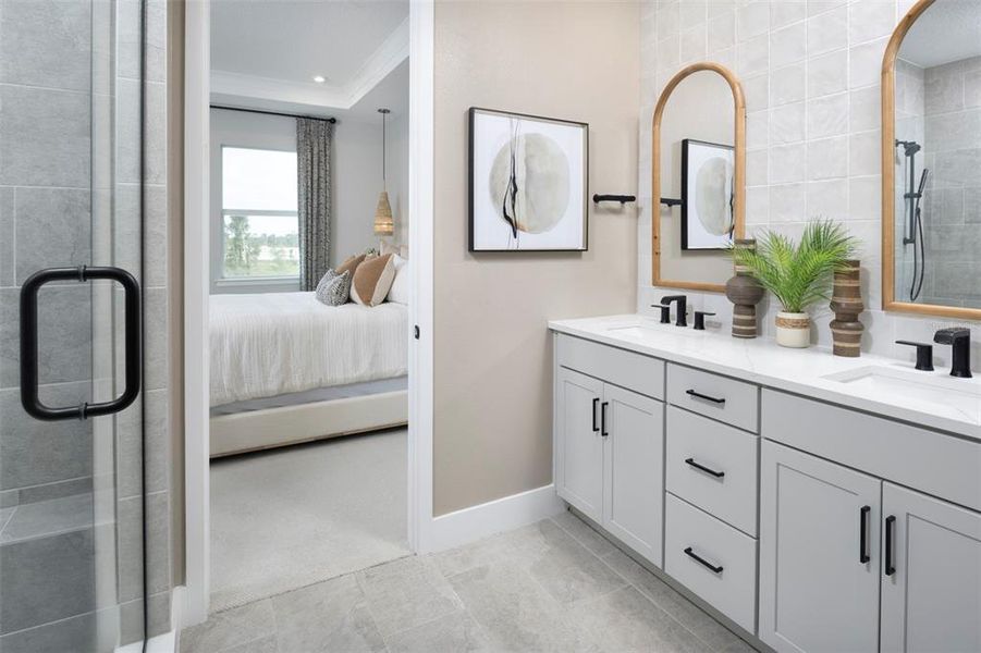 Furnished interior view inside a new home in Lakespur at Wellen Park, Venice (Image 5).