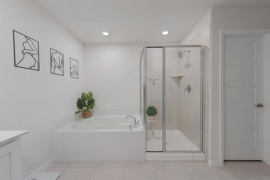 Furnished interior view inside a new home in Fireside by the Lake, Garland (Image 11). Furnished interior view inside a new home in Fireside by the Lake, Garland (Image 11).