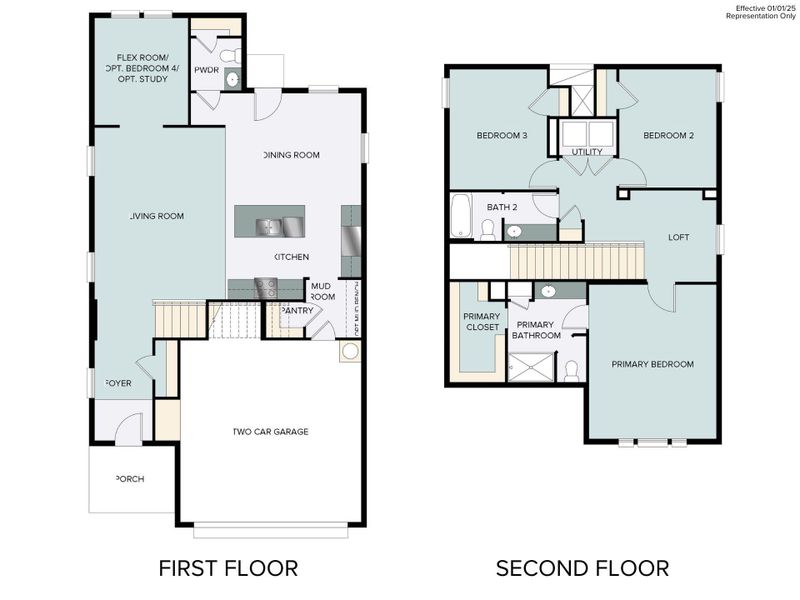 2D floor plan layout of this home in Edgebrooke, Pflugerville, TX (Image 3). 2D floor plan layout of this home in Edgebrooke, Pflugerville, TX (Image 3).