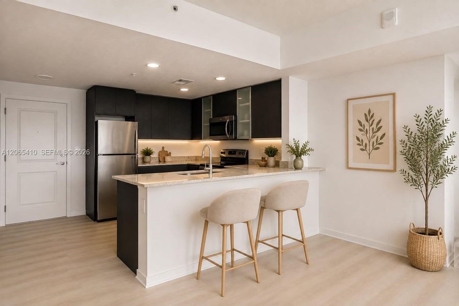 Furnished interior view inside a new home in , Orlando (Image 8).