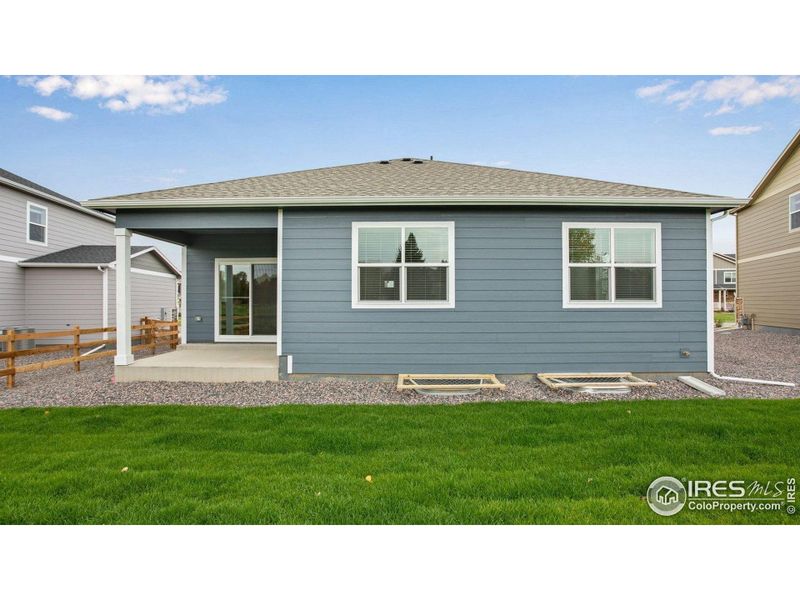 Exterior details and patio area of a home in Hansen Farm, Fort Collins (Image 28).