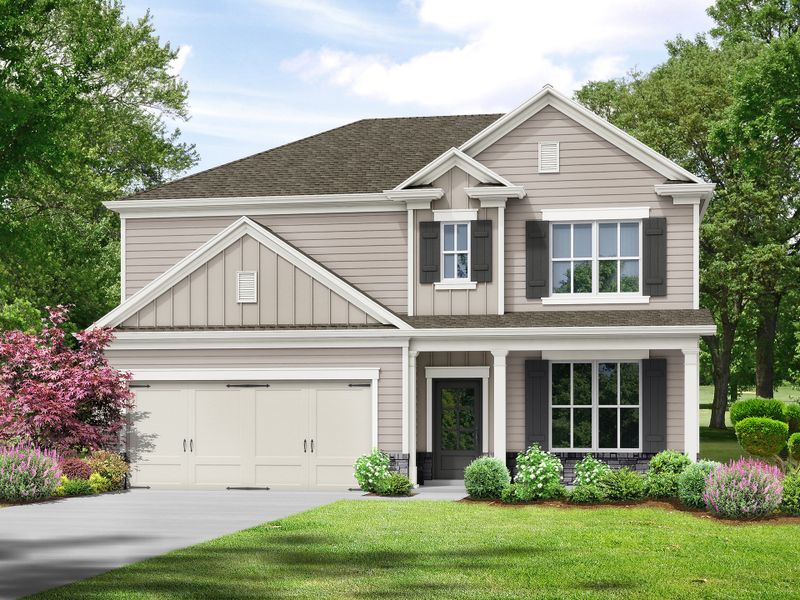 Representative exterior photo of a completed home built from the The Baxley by My Home Communities in Robins Estates, Warner Robins, GA (Image 5). Representative exterior photo of a completed home built from the The Baxley by My Home Communities in Robins Estates, Warner Robins, GA (Image 5).