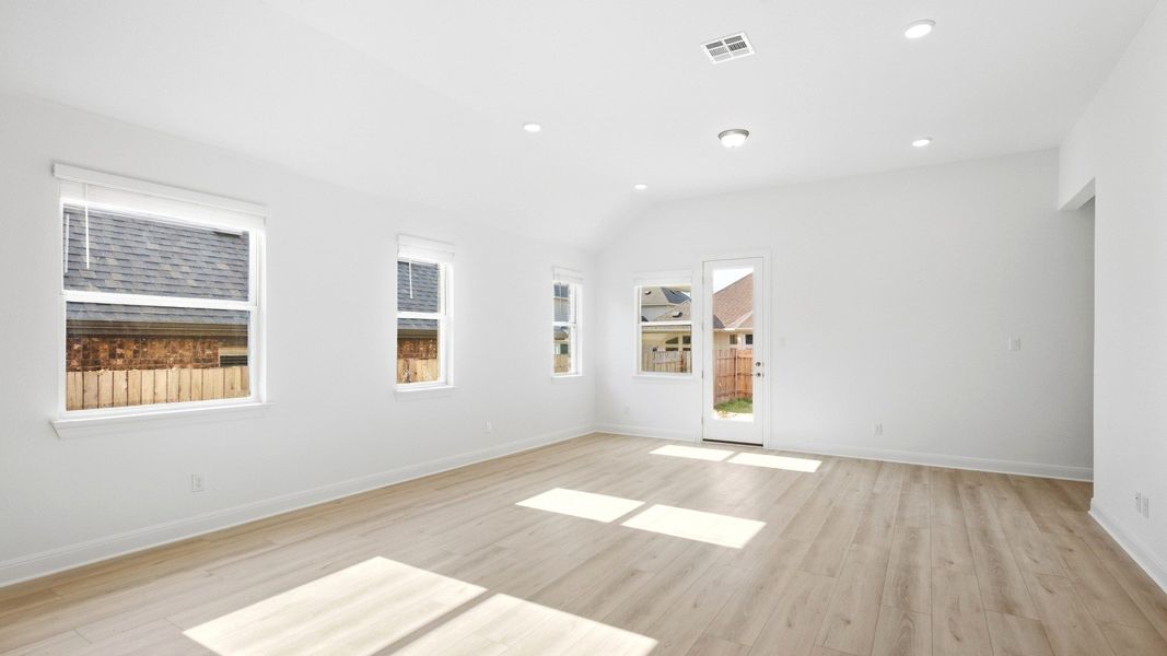 Furnished interior view inside a new home in Sunfield, Buda (Image 9). Furnished interior view inside a new home in Sunfield, Buda (Image 9).