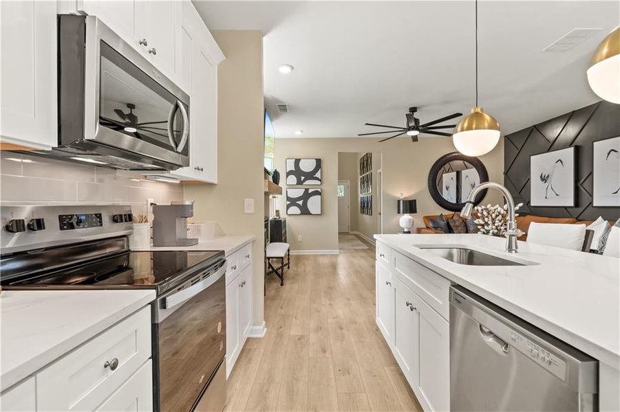 Furnished interior view inside a new home in Enclave at Evergreen, Fairburn (Image 16).