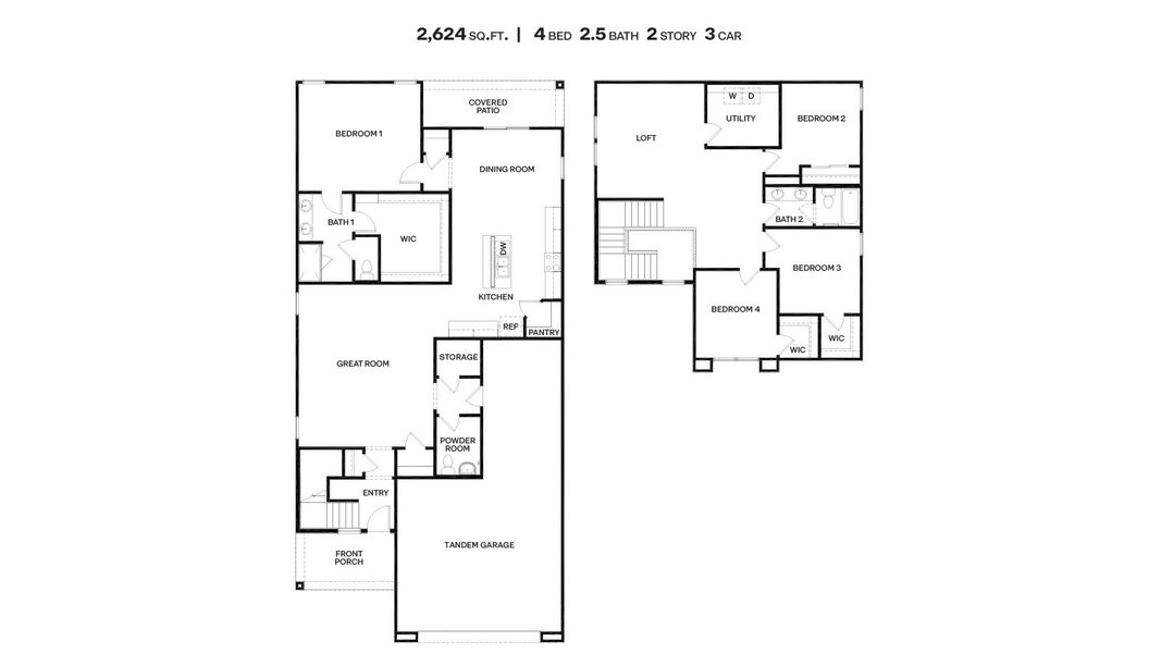 2D floor plan layout for the Lariat by D.R. Horton in The Oasis at Rocking K, Vail, AZ (Image 3).