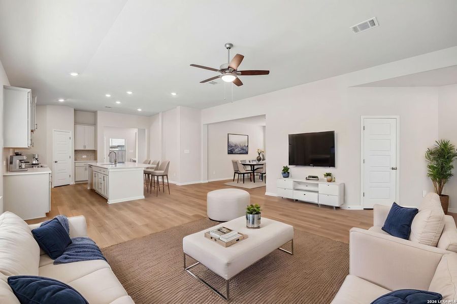 Furnished interior view inside a new home in Arcadia Ridge - Premier Series, San Antonio (Image 15). Furnished interior view inside a new home in Arcadia Ridge - Premier Series, San Antonio (Image 15).