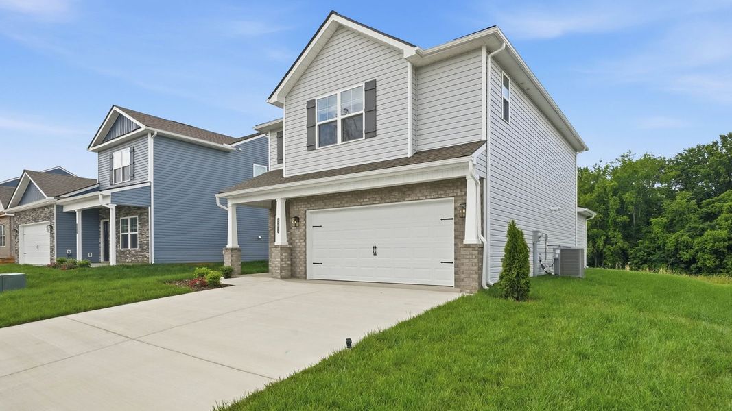 Front exterior of a new home in Fieldcrest Acres, Blountville, TN, highlighting curb appeal (Image 2).