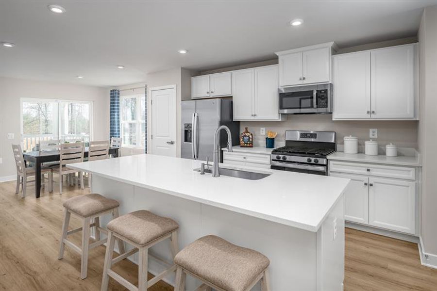 Representative furnished interior of a home built from the Grand Nassau by Ryan Homes in Hope Pointe Townhomes, North Myrtle Beach (Image 6).