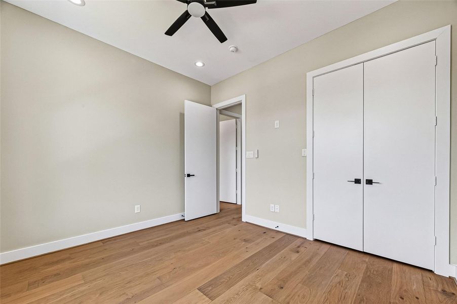 Secondary bedroom, showing layout and perspective from within the room. Secondary bedroom, showing layout and perspective from within the room.