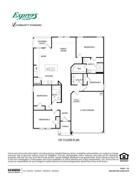 2D floor plan layout of this home in Riverfield, Josephine, TX (Image 3).