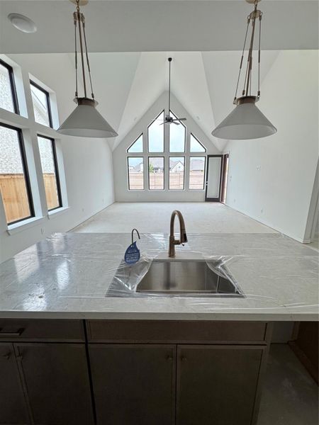 Open kitchen to be a part of the entertainment while cooking