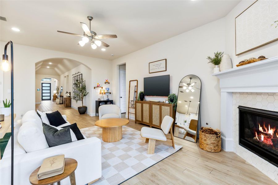 Furnished interior view inside a new home in Marvida, Cypress (Image 39).