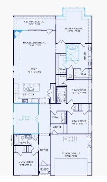 2D floor plan layout of this home in Valencia, Manvel, TX (Image 3).