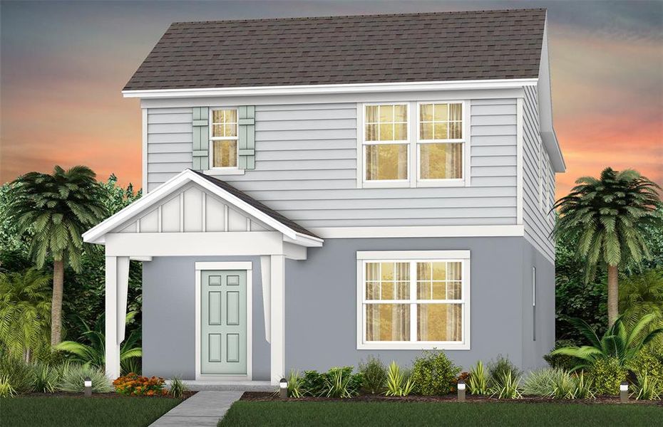Exterior Design. Artistic rendering for this new construction home. Pictures are for illustrative purposes only. Elevations, colors and options may vary. Exterior Design. Artistic rendering for this new construction home. Pictures are for illustrative purposes only. Elevations, colors and options may vary.