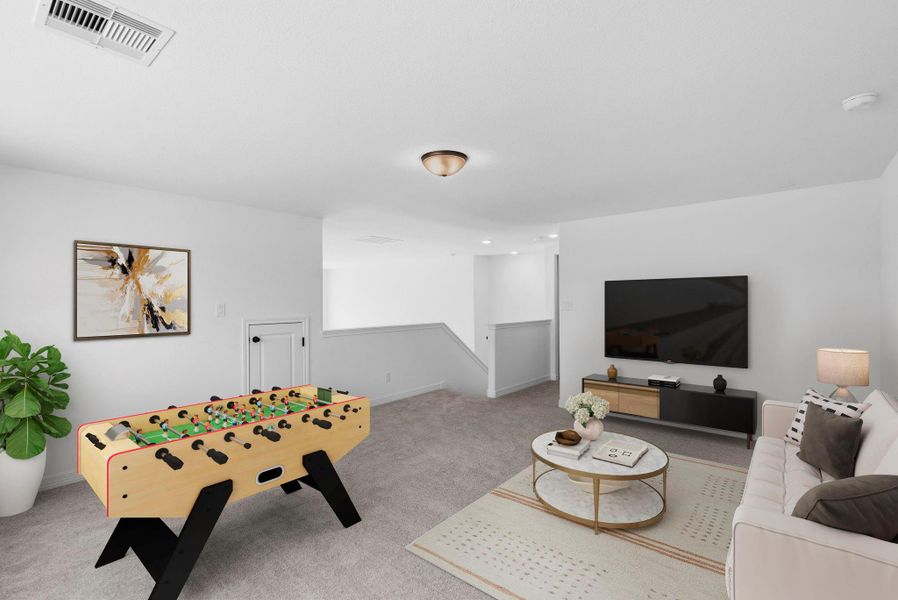 Furnished interior view inside a new home in Spring Creek Trails, Magnolia (Image 14).