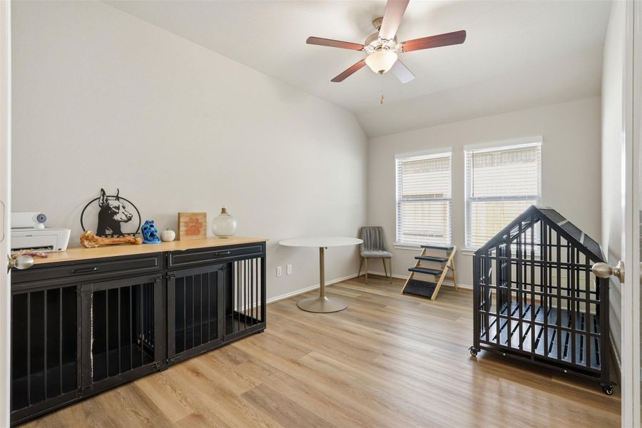 Versatile home office with glass French doors and abundant natural light—ideal for remote work, a library, or hobby room. Versatile home office with glass French doors and abundant natural light—ideal for remote work, a library, or hobby room.