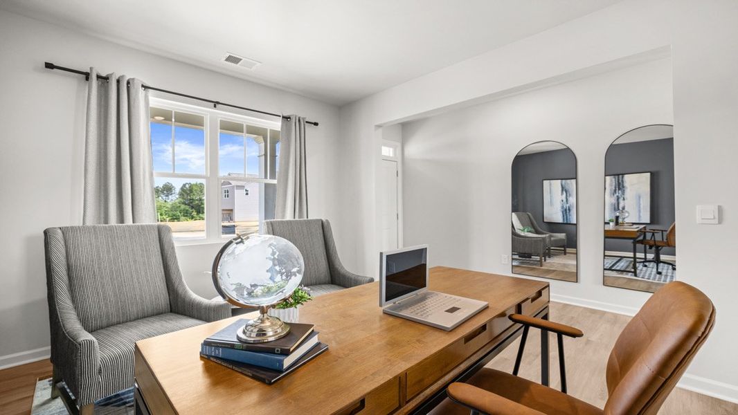 Representative furnished interior of a home built from the BELHAVEN by D.R. Horton in Pointe Park, Union City (Image 10).